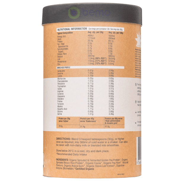 Amazonia Raw, Raw Protein Isolate, Choc Coconut, 1kg (8195996352764)