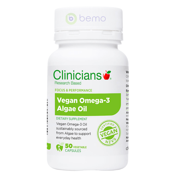 Clinicians, Pure Omega-3 Algae Oil, 1000mg, 50 Veg Caps (8080126411004)
