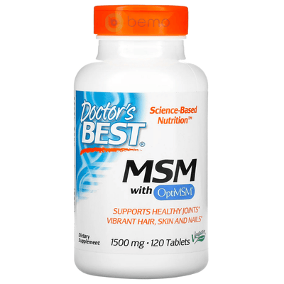 Doctor's Best, MSM with OptiMSM, 1500 mg, 120 Tablets (4425915465868)