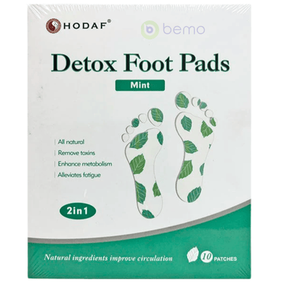 Hodaf, Detox Foot Pads, Mint, 10 Patches (8220600795388)