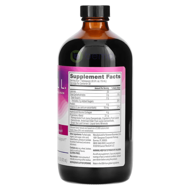 Neocell, Collagen + C Liquid, Pomegranate, 473ml (8050300715260)