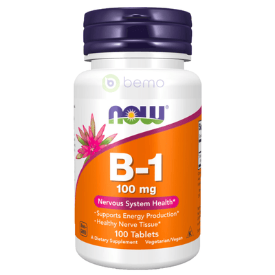 Now Foods, B-1, 100 mg, 100 Tablets (4428897353868)