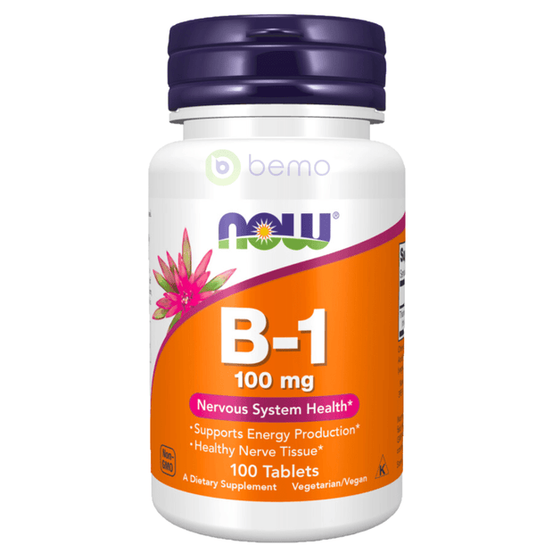 Now Foods, B-1, 100 mg, 100 Tablets (4428897353868)