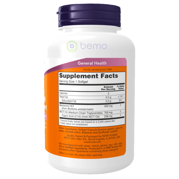 thumbnail image 2 of Now Foods, Berberine Glucose Support, Berberine HCl, 400mg 2 of 13
