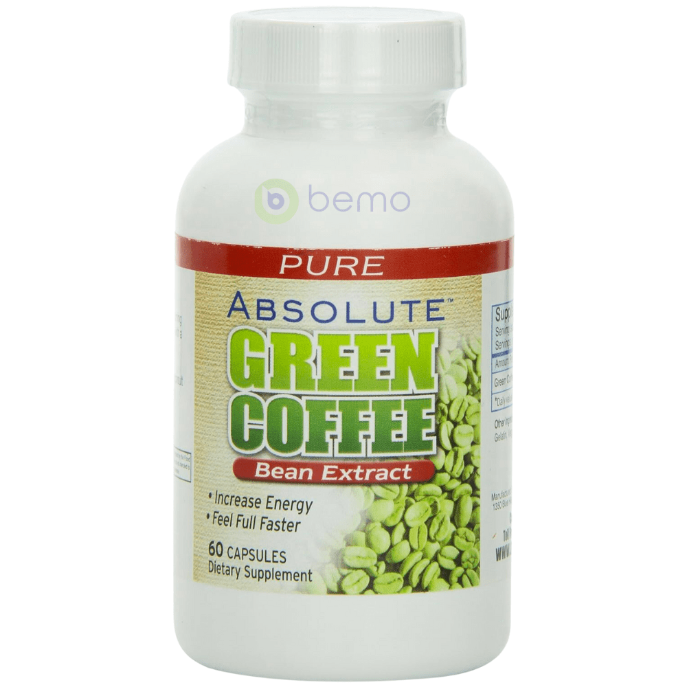 Absolute Extracts Pure, Absolute Nutrition Green Coffee Bean Extract, 60 capsules | bemo