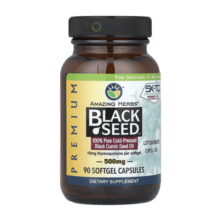 Amazing Herbs, Black Seed Oil, 500mg, 90 caps