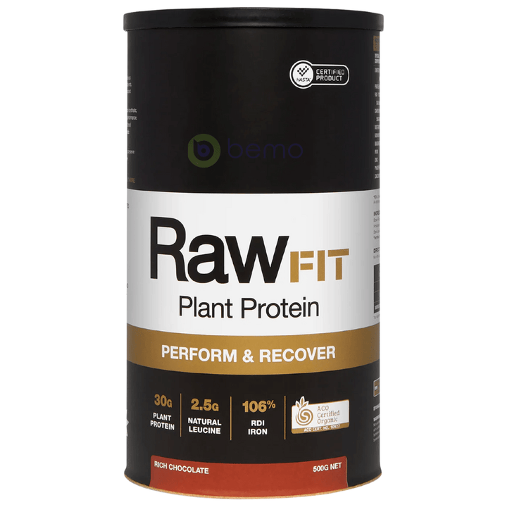 Amazonia Raw, RawFIT Perform &amp; Recover Protein, Chocolate 500g (8196754178300)
