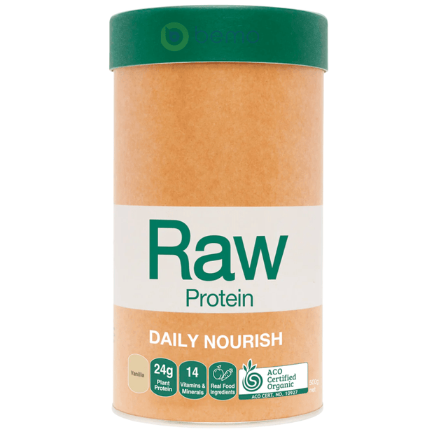 Amazonia Raw, Raw Protein Daily Nourish Vanilla, 500g +250g bonus (8196754276604)