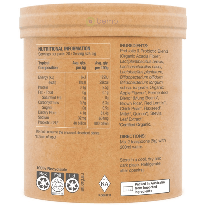 Amazonia Raw, Organic Probiotics, 100g (9120582959356)