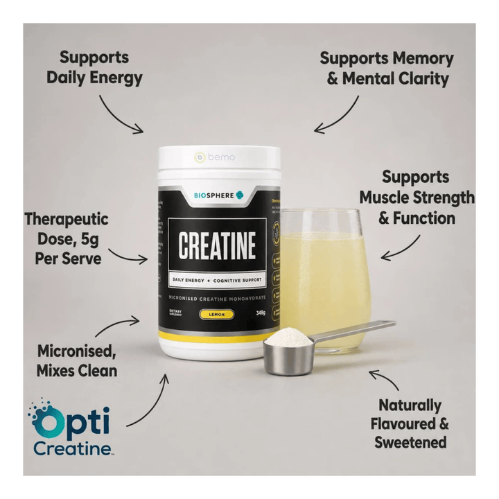 Biosphere, Creatine Monohydrate, Lemon, 348g