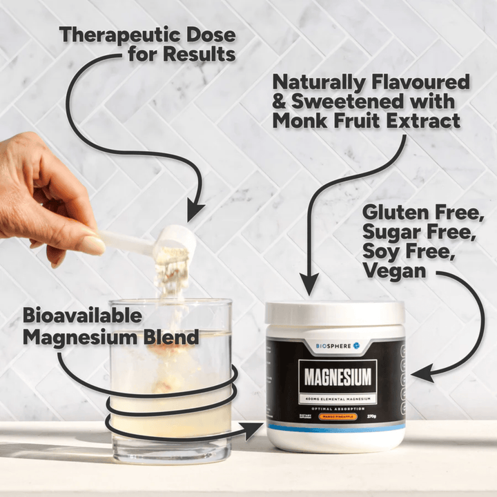 Biosphere, Magnesium Powder, Mango Pineapple, 282g (8950110716156)