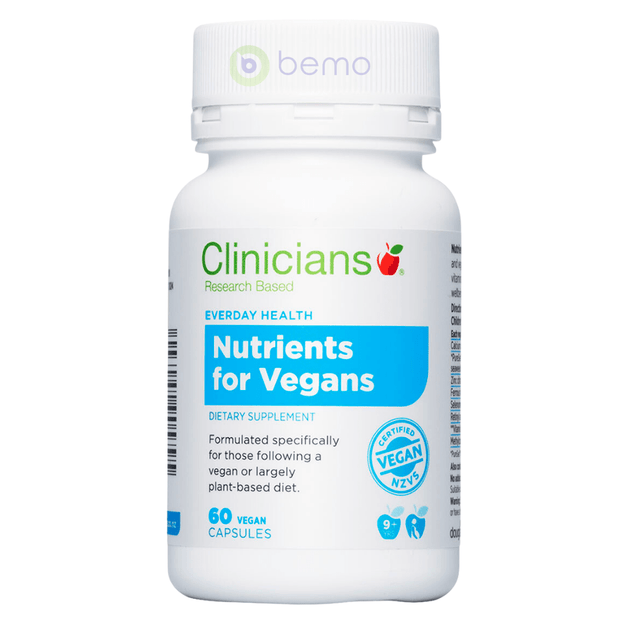 Clinicians, Nutrients for Vegans, 60 Vegan Caps (8080126345468)
