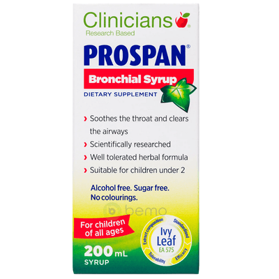 Clinicians, Prospan Bronchial Syrup, 200Ml (6816637288612)