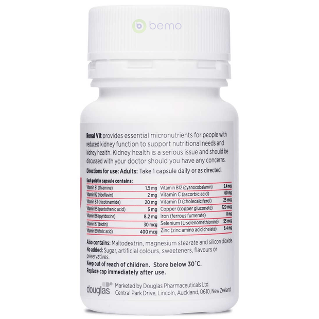 Clinicians, Renal Vit, 30 Capsules (9023031804156)