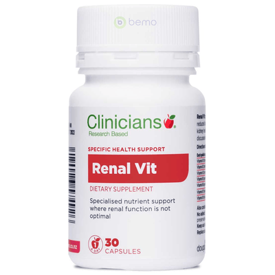 Clinicians, Renal Vit, 30 Capsules (9023031804156)