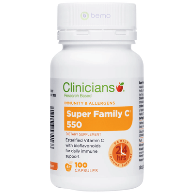 Clinicians, Super Family C 550, 100 Capsules (9023023087868)