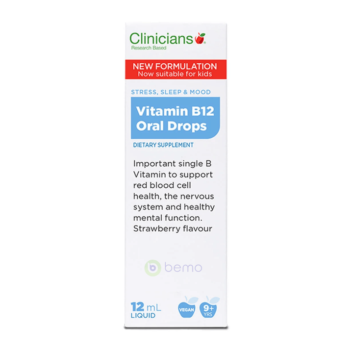 Clinicians, Vitamin B12 Oral Drops, 12ml