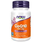 Now Foods, CoQ10, With Hawthorn Berry, 100 mg, 30 Veg Capsules (4418505441420)