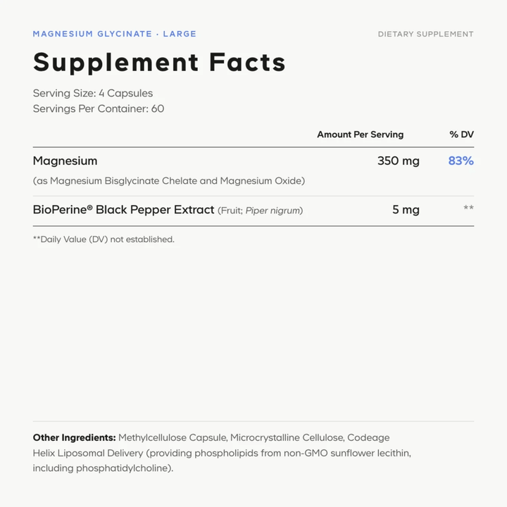 Codeage, Liposomal Magnesium Glycinate, 240 Vege Capsules