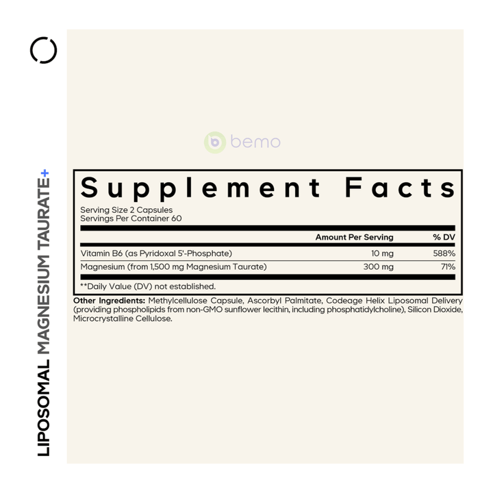 Codeage, Liposomal Magnesium Taurate+, 120 vcaps