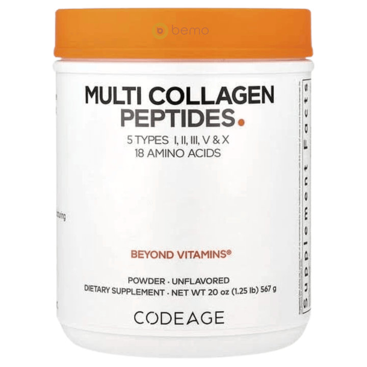 Codeage, Multi Collagen Peptides Powder, Unflavoured, 567g