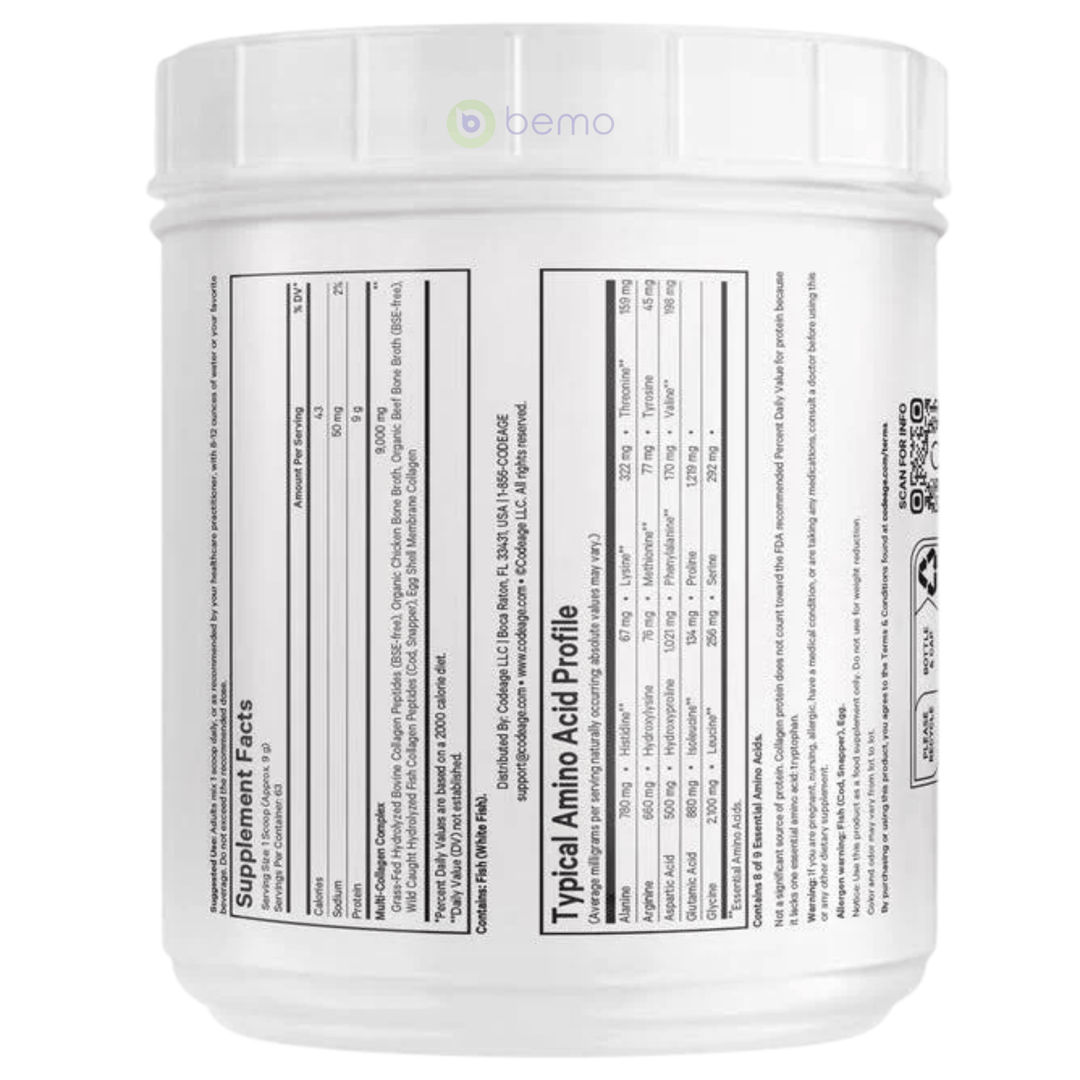 Codeage, Multi Collagen Peptides Powder, Unflavoured, 567g