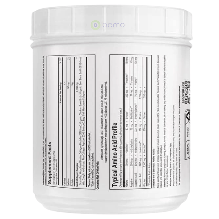 Codeage, Multi Collagen Peptides Powder, Unflavoured, 567g