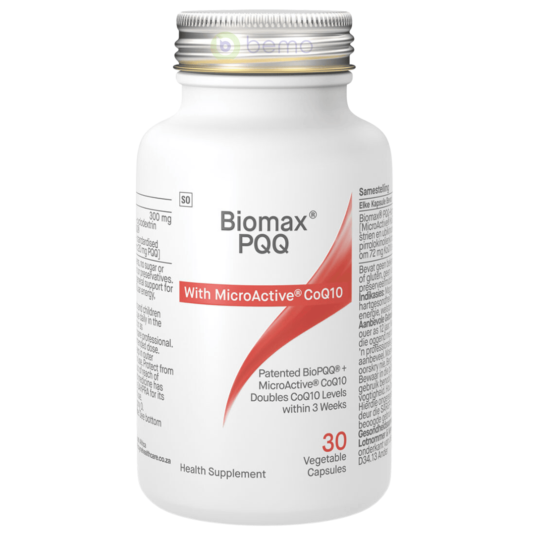 Coyne Healthcare, Biomax PQQ With CoQ10 Complex 300mg, 30 Veg Caps (8218369327356) (8987053195516)