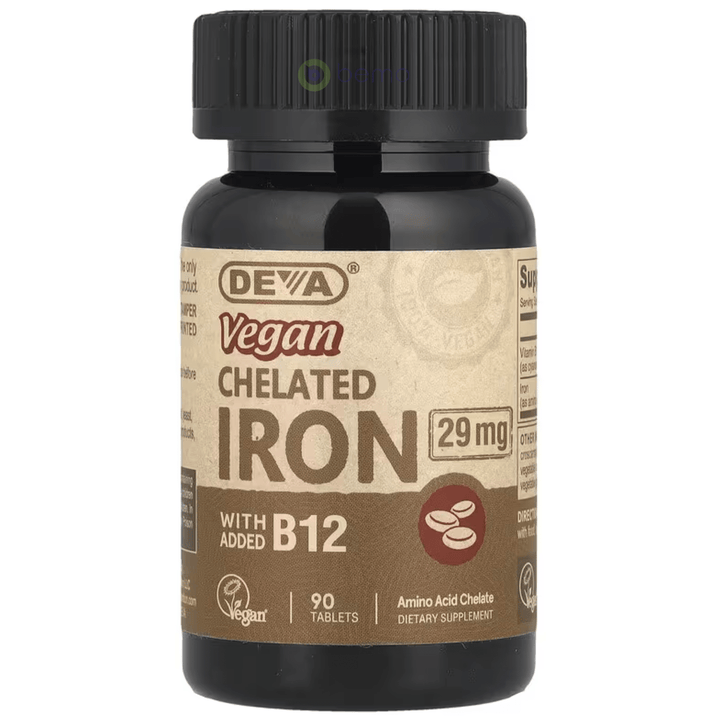 Deva Nutrition, Chelated Iron, 90 Tablets (8937694462204)