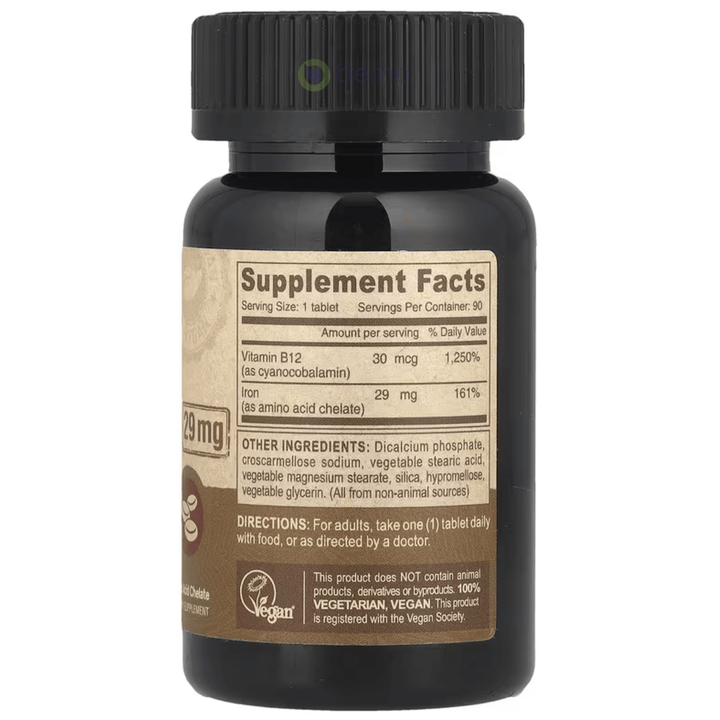 Deva Nutrition, Chelated Iron, 90 Tablets (8937694462204)