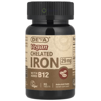 Deva Nutrition, Chelated Iron, 90 Tablets (8937694462204)