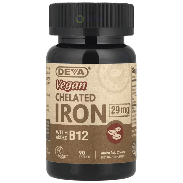 Deva Nutrition, Chelated Iron, 90 Tablets (8937694462204)