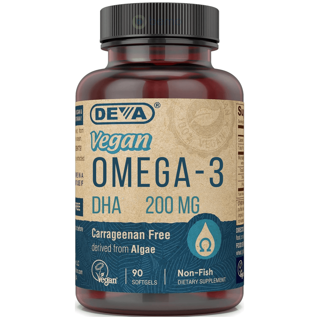 Deva Nutrition, Vegan Omega-3 DHA, 90 Softgels (8980111458556)