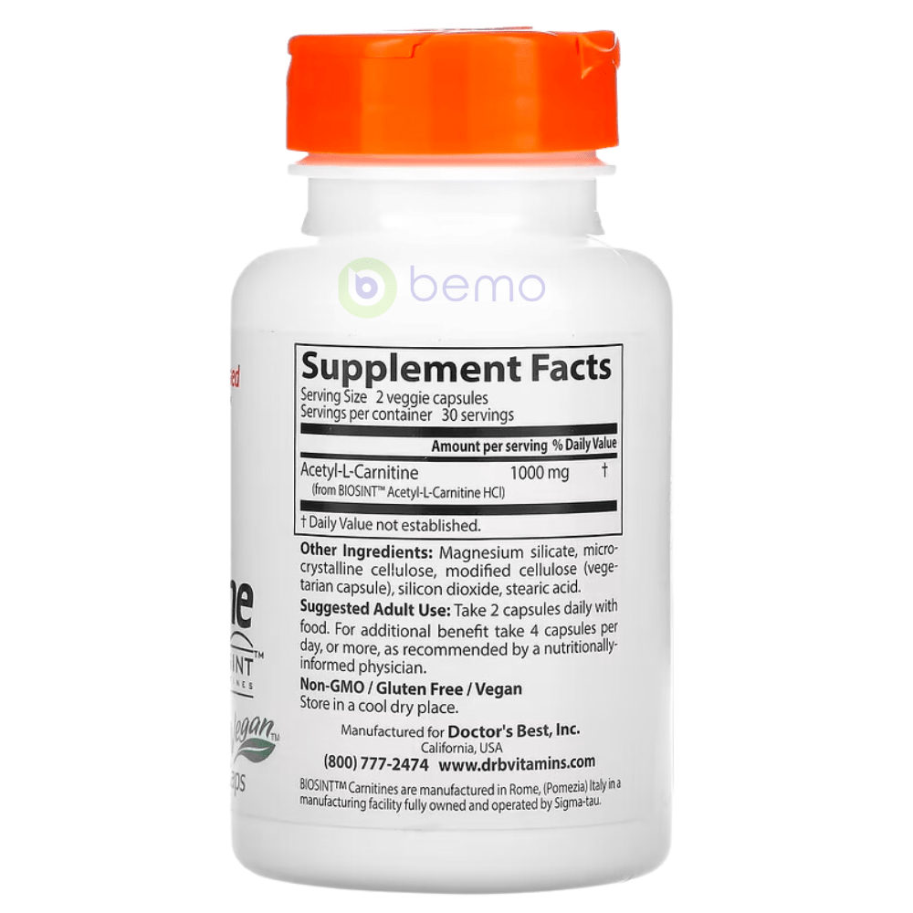 Doctor's Best, Acetyl L-Carnitine, 500mg, 60 Caps