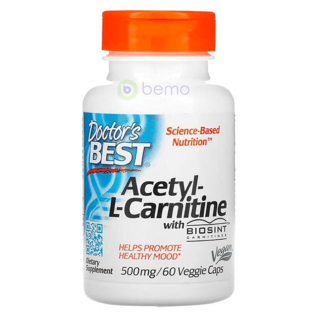 Doctor's Best, Acetyl L-Carnitine, 500mg, 60 Caps (8050300551420)