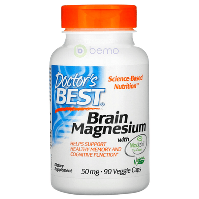 Doctor's Best, Brain Magnesium with Magtein, 90 Vcaps (8050300649724)