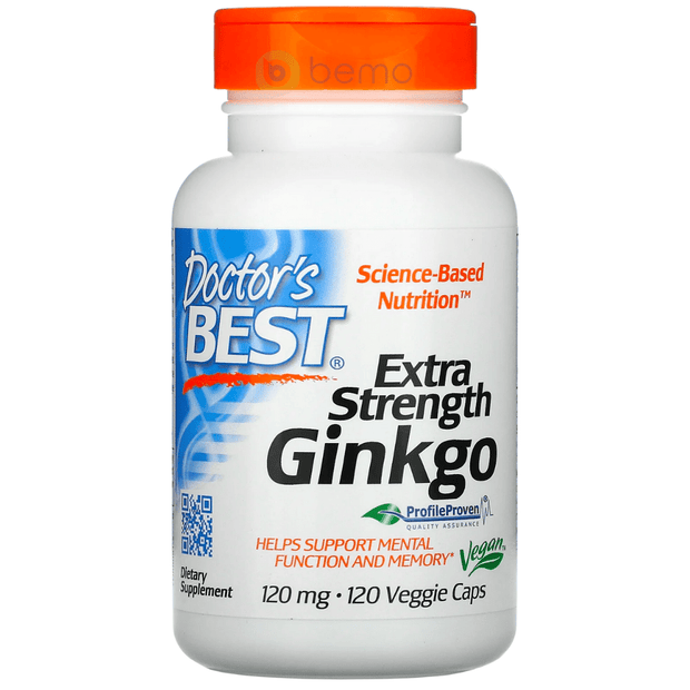 Doctor's Best, Extra Strength Ginkgo, 120mg, 120 veggie caps (4422457229452)