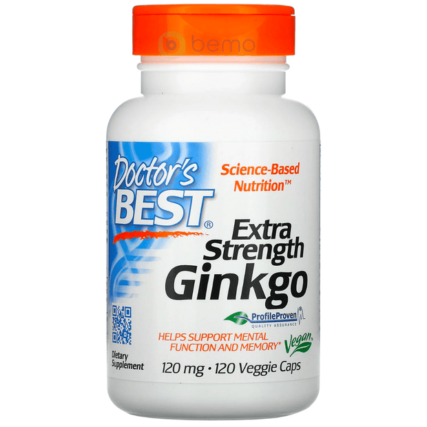 Doctor's Best, Extra Strength Ginkgo, 120mg, 120 veggie caps (4422457229452)