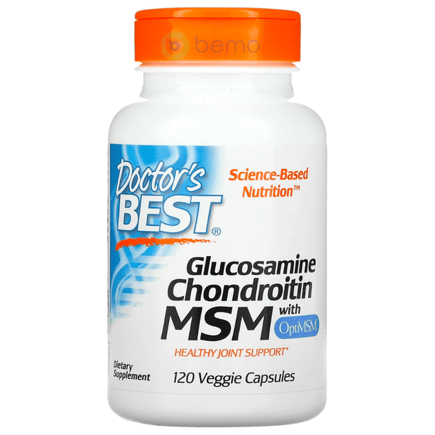 Doctor's Best, Glucosamine Chondroitin MSM with OptiMSM, 120 Veggie Caps (4425917956236)