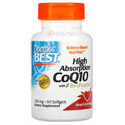 Doctor's Best, High Absorption CoQ10, 100 mg, 60 Softgels (4418493808780)