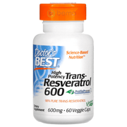 Doctor's Best, High Potency Trans-Resveratrol, 600mg, 60 Veg Caps (5378774565028)