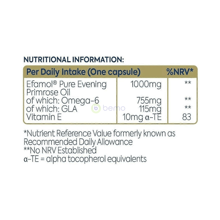 Efamol, Pure Evening Primrose Oil, 1000mg, 30 Capsules