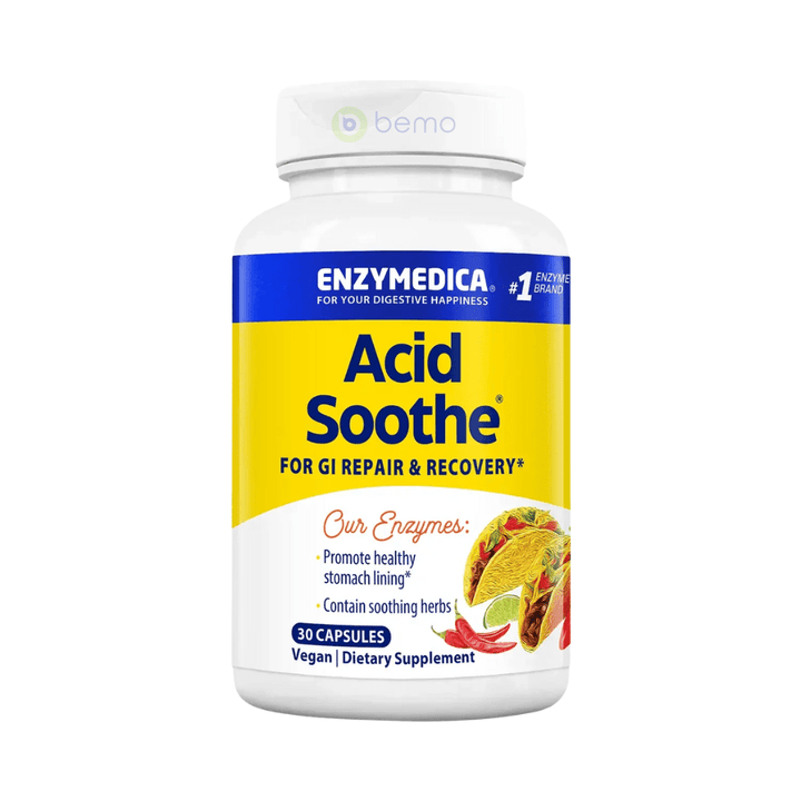 Enzymedica, Acid Soothe, 30 Capsules (8896669942012) (9080640864508) (9080641847548)
