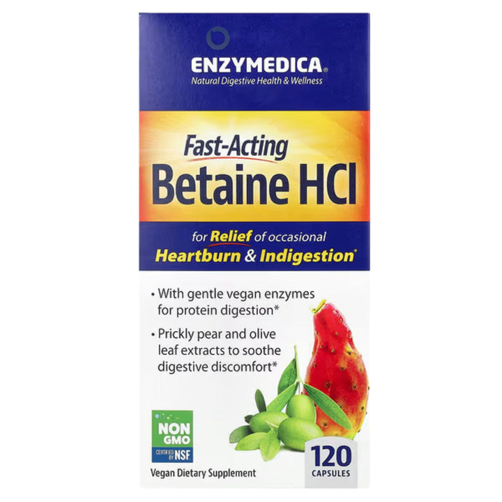 Enzymedica, Fast Acting Betaine HCl, 120 caps