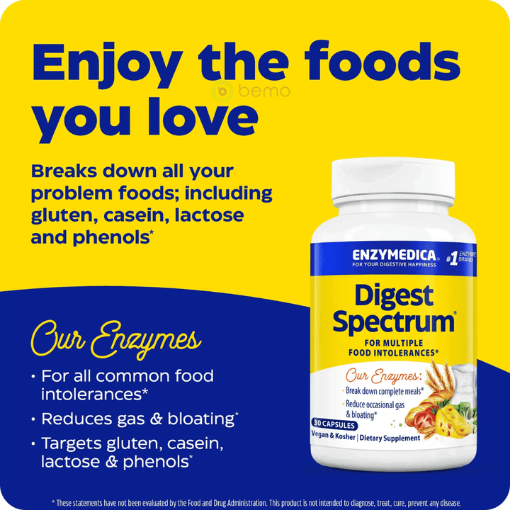 Enzymedica, Digest Spectrum, 90 Capsules (8896645595388)