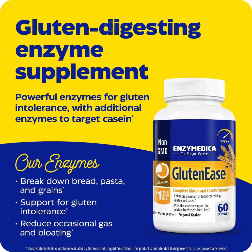 Enzymedica, Gluten Ease, 60 Capsules (8896662700284)