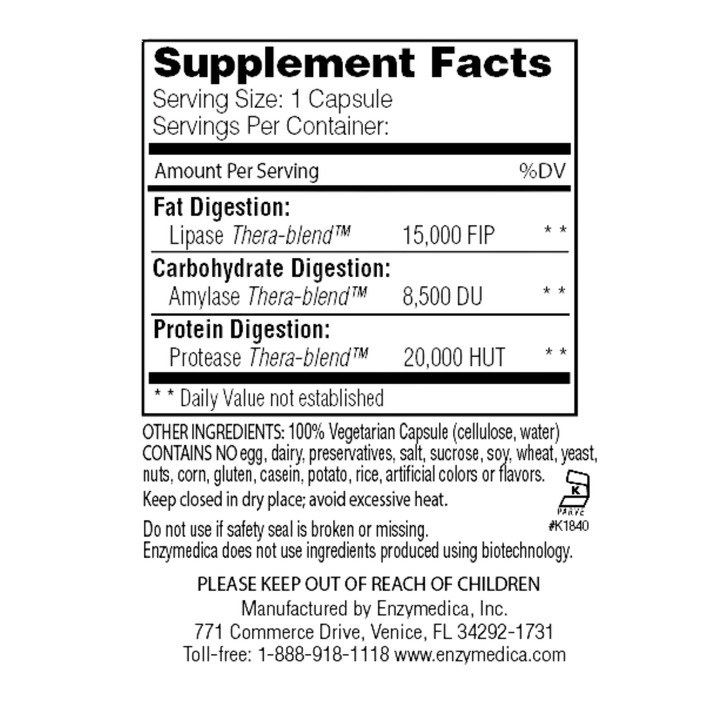 Enzymedica, Lypo Gold, For Fat Digestion, 60 Caps