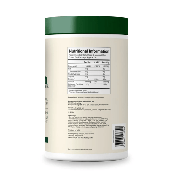 Great Lakes, Collagen Hydrolysate Peptides, Unflavoured, 454g