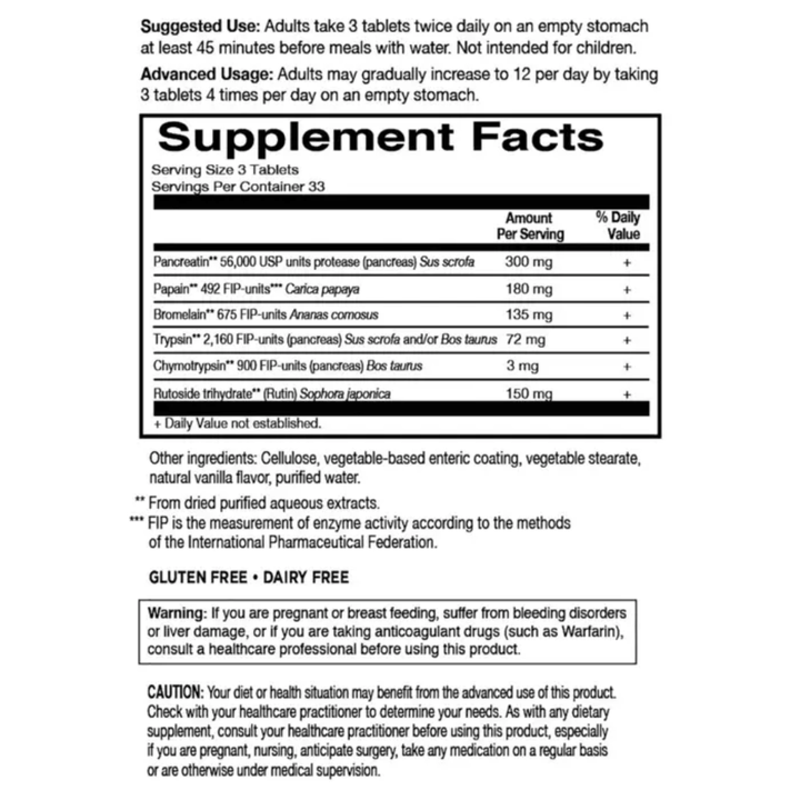 Garden of Life, Wobenzym N Joint Health, 100 Tabs (8687645786364)