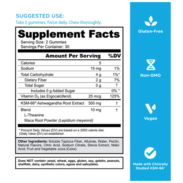 Goli Nutrition, Ashwagandha Zero Sugar, 60 Gummies (9014451732732)